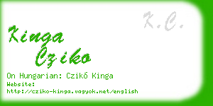 kinga cziko business card